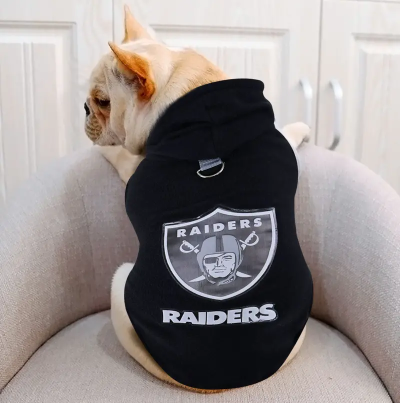 Sudadera De Los Raiders Para Perro, Negro 3