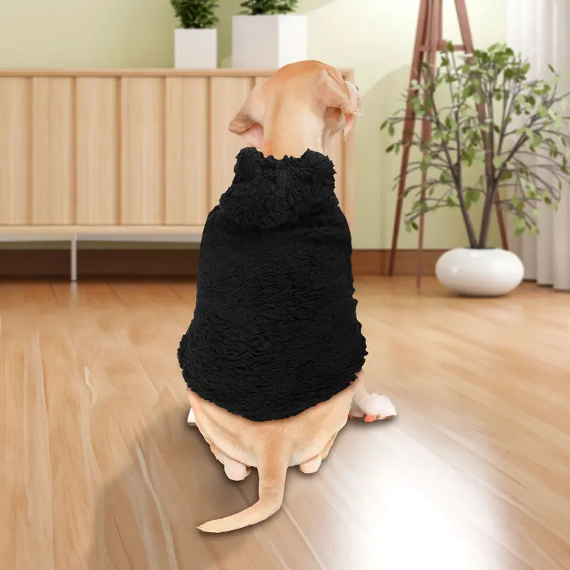Sudadera Invernal Color Negro Para Mascota 2