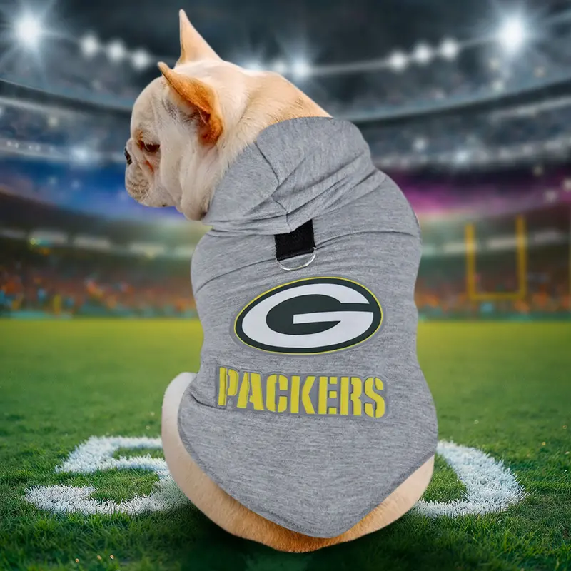 Sudadera Packers Nfl Color Gris Para Perro 1