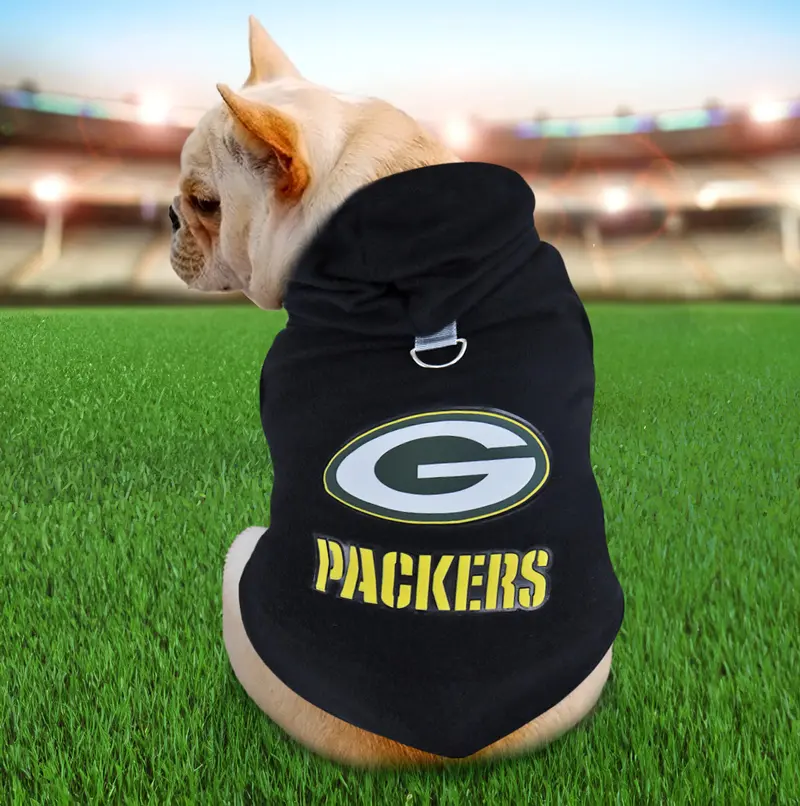 Sudadera Packers Nfl Color Negro Para Perro 1