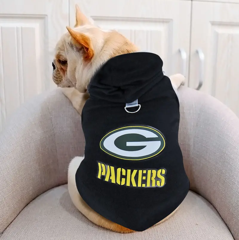 Sudadera Packers Nfl Color Negro Para Perro 3