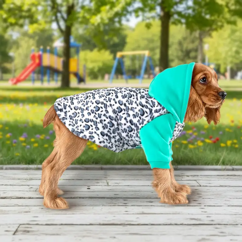 Sudadera Para Mascota, Animal Print, Color Aqua 1