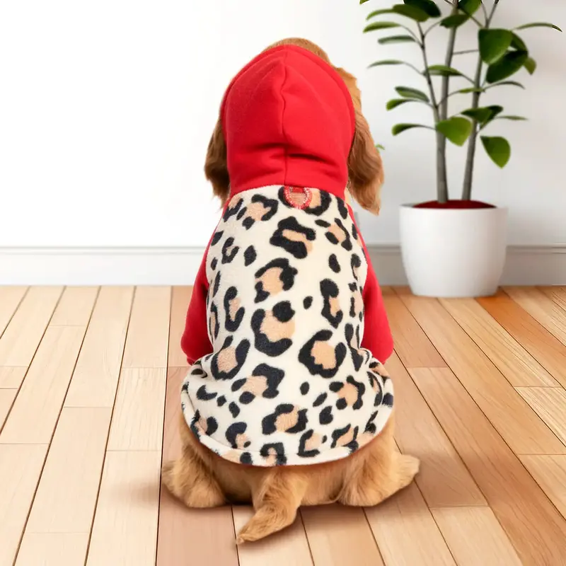 Sudadera Para Mascota, Color Rojo, Animal Print 2