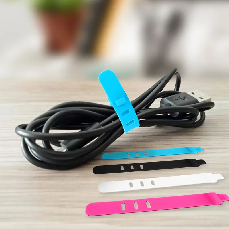 Sujeta Cables De Colores, 4 Piezas. 1