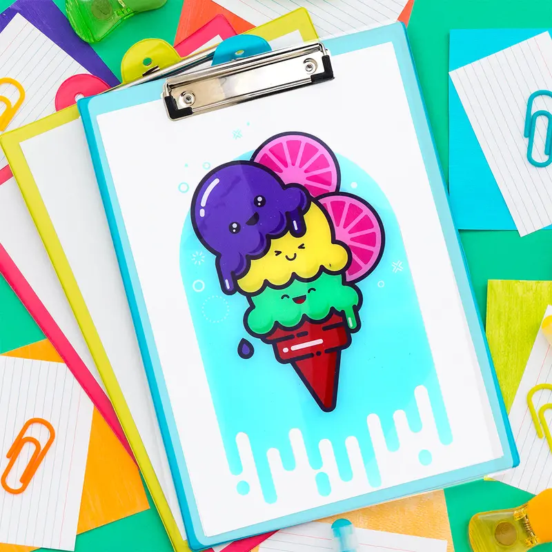 Tabla Portapapeles Con Diseño De Helado 1