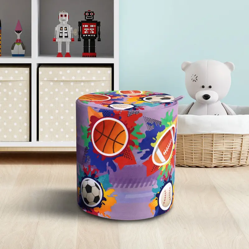 Taburete Con Almacenamiento, Diseño De Deportes. 1