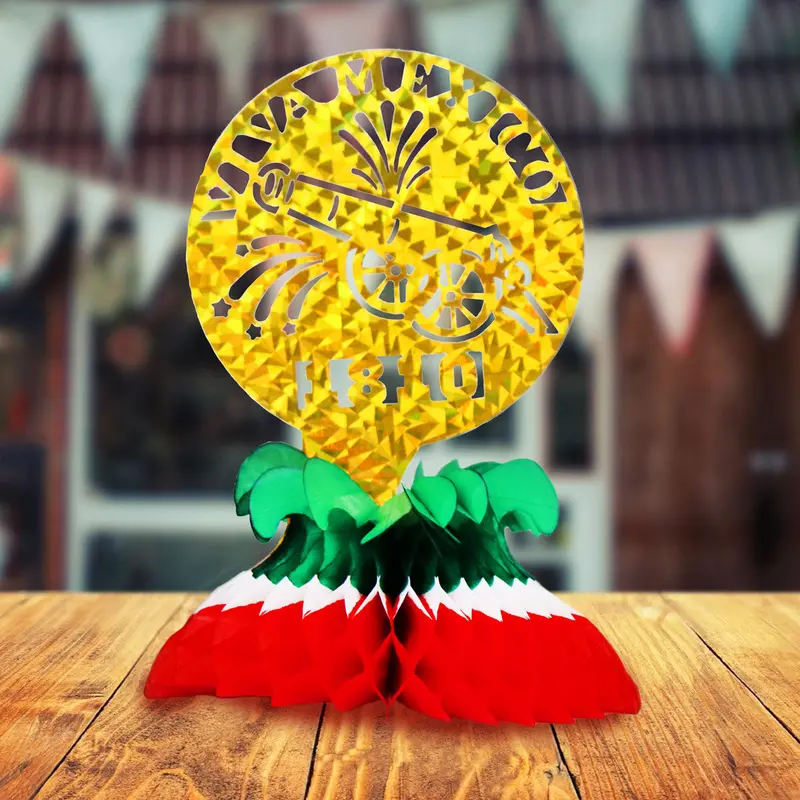 Tanque, Centro De Mesa Con Diseño De Fiestas Patrias 2