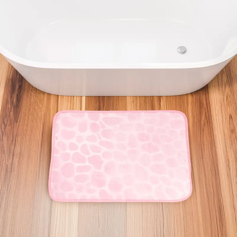 Tapete Absorbente Rectangular, Color Rosa Pastel, 40X60 Cm 1