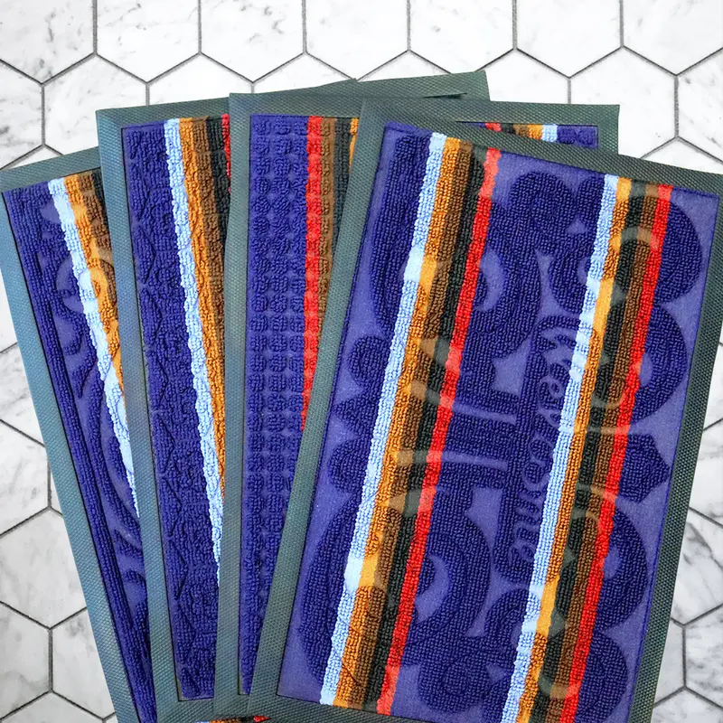 Tapete Decorativo Color Azul Marino Con Diseño De Líneas 35X55cm 1