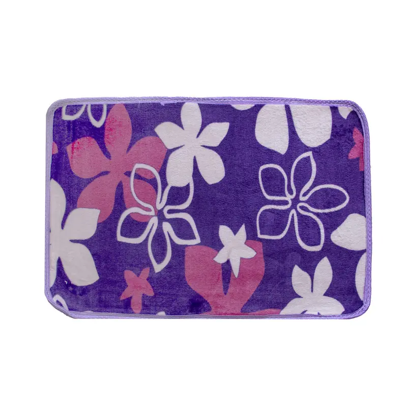 Tapete Decorativo Con Diseño De Flores Color Morado 40X60cm 2