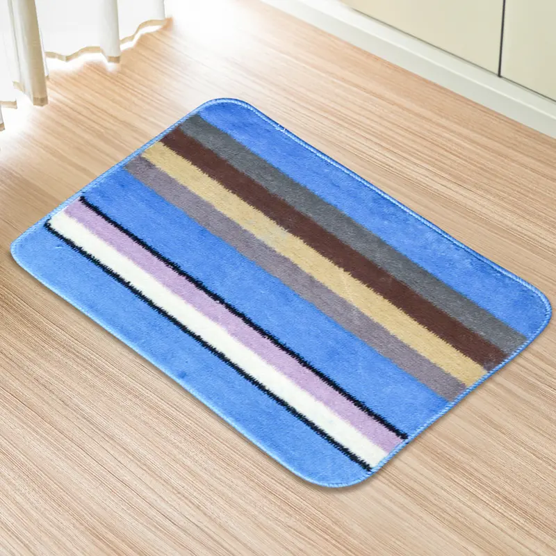 Tapete Decorativo Con Diseño De Líneas Color Azul Con Café 37X57cm 1