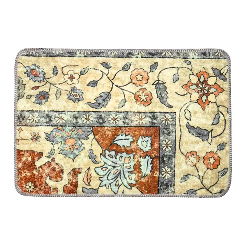 Tapete Diseño Flores, Fondo Beige, 40X60 Cm 2