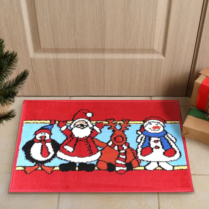 Tapete Navideño, Color Rojo, 40X60 Cm 1