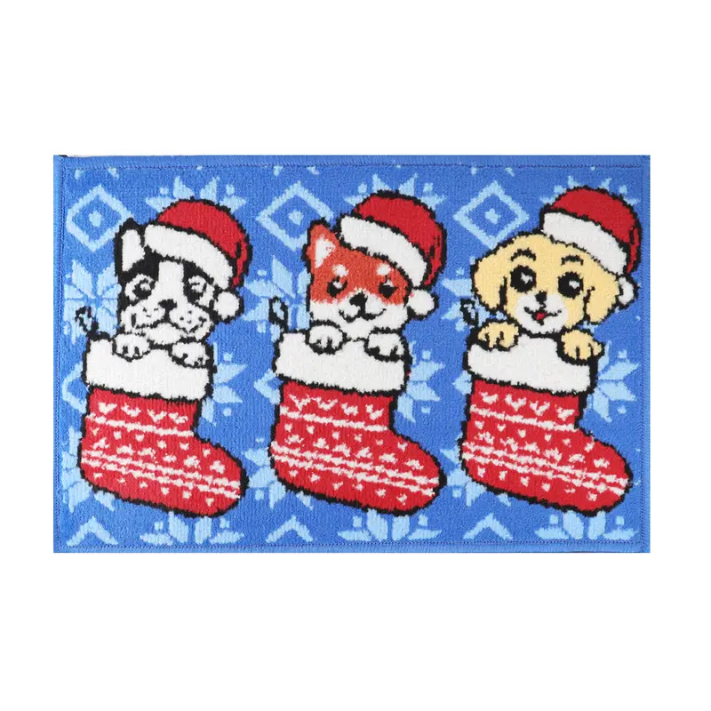 Tapete Navideño, Perritos, 40X60 Cm 2