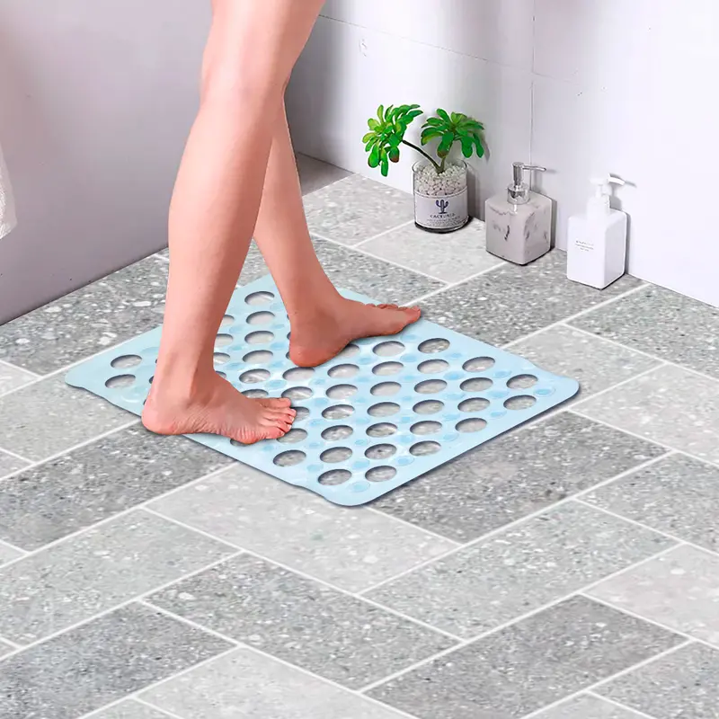Tapete Para Baño Antiderrapante, Color Azul 1