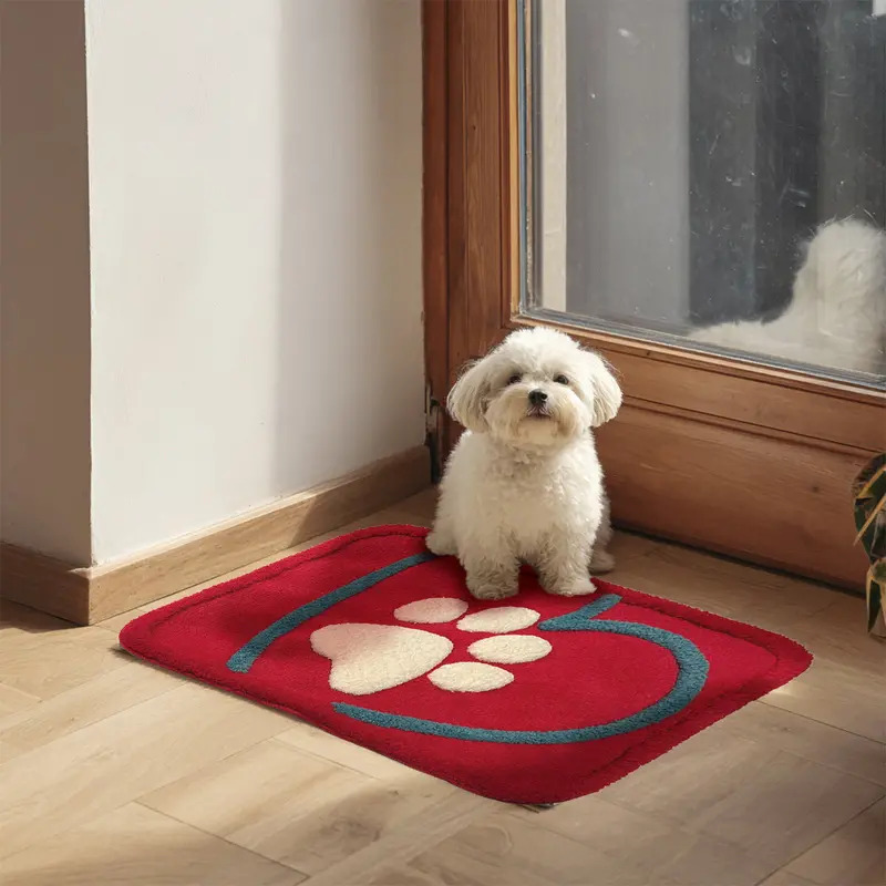 Tapete Para Mascota Love Rojo 40X60cm 1