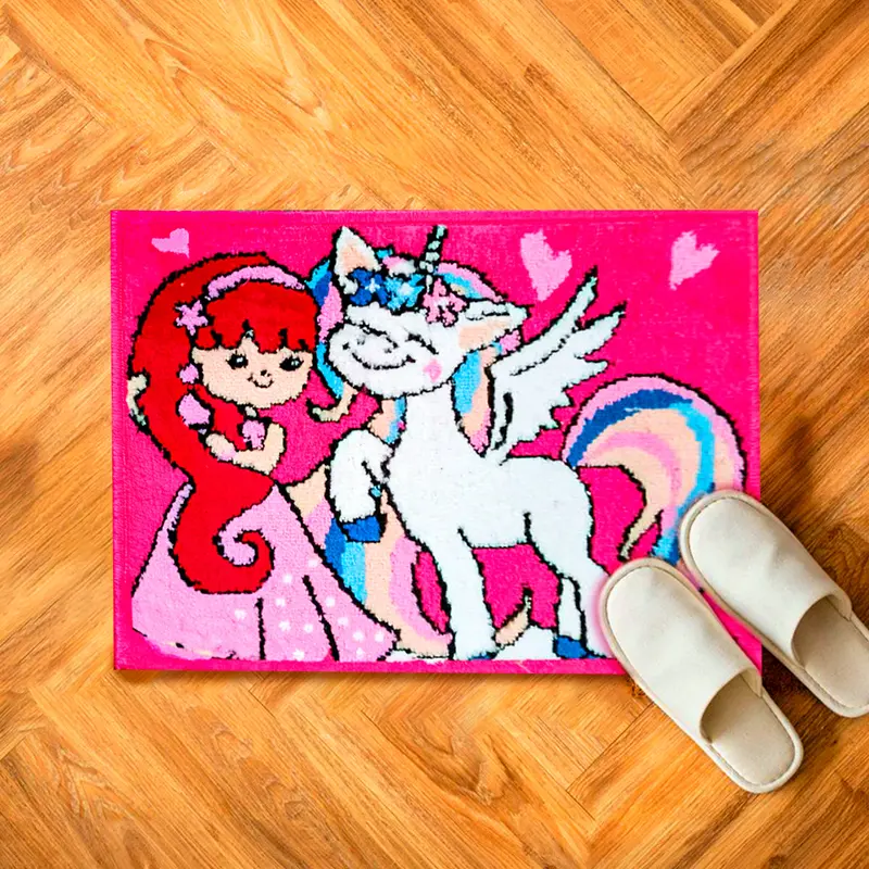 Tapete Princesa Y Unicornio, 40X60 Cm 1