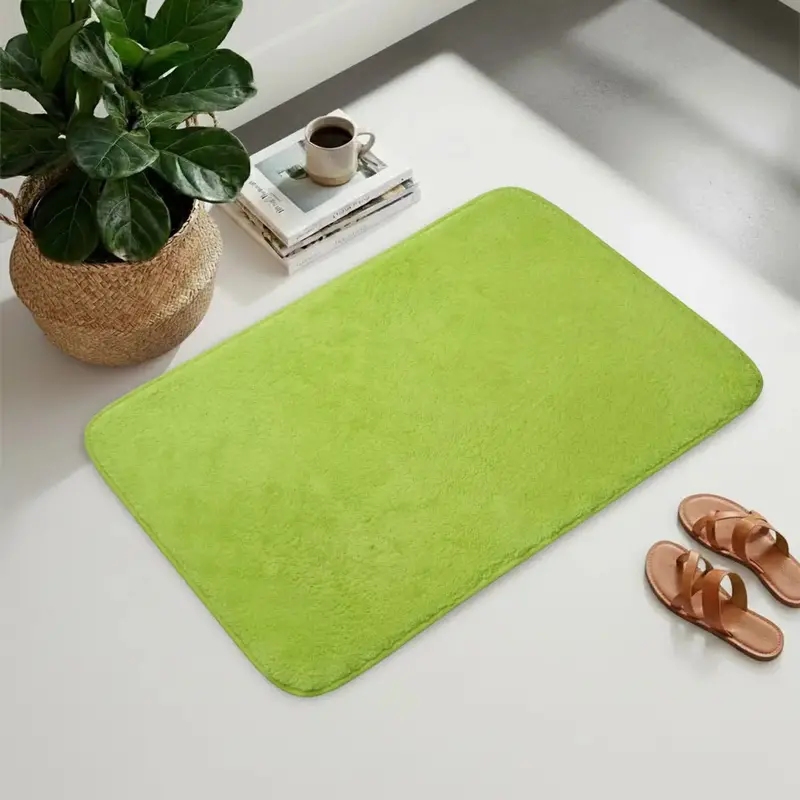 Tapete, Rectangular, Color Verde Limón 1