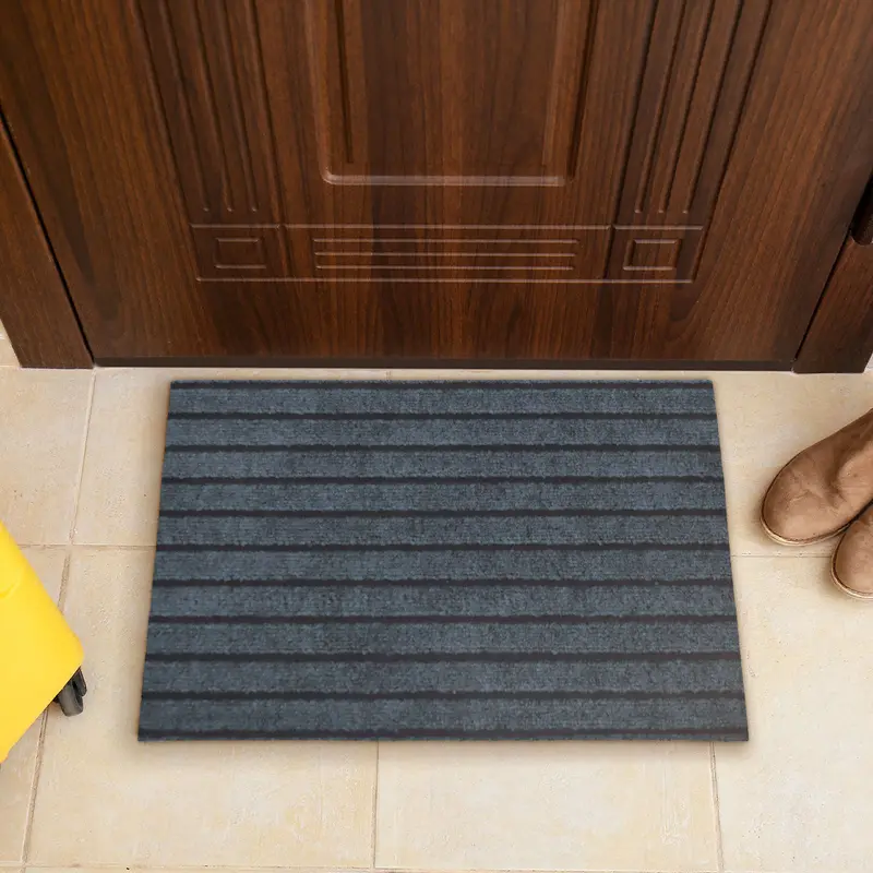 Tapete Rectangular Diseño Líneas Negras 1