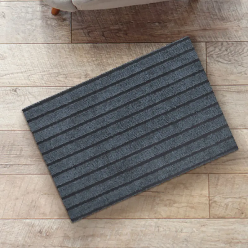 Tapete Rectangular Diseño Líneas Negras 2