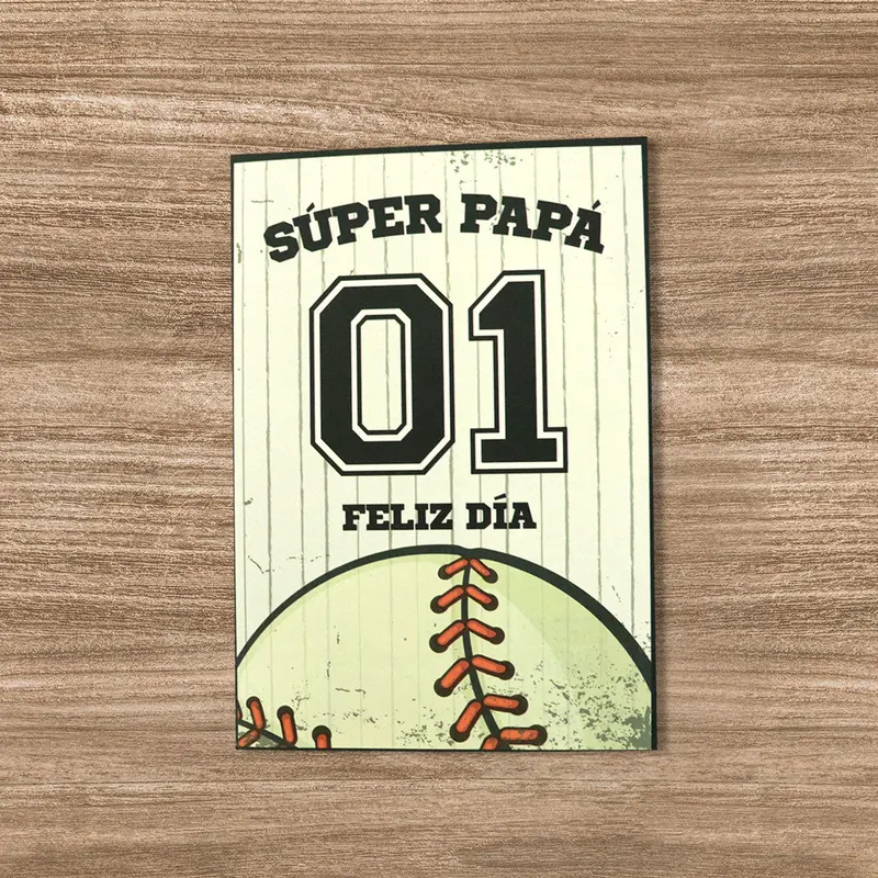 Tarjeta De Baseball Para Este Día Del Padre 1