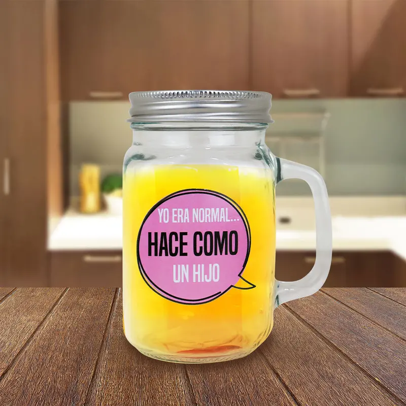 Tarro De Cristal Con Tapa, Diseã±O De Dã­A De La Madre 1