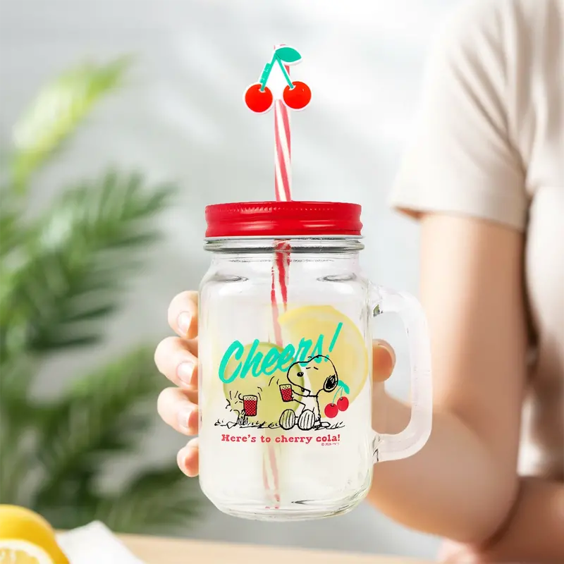 Tarro De Cristal, Peanuts, Diseño Cereza, 500 Ml 2