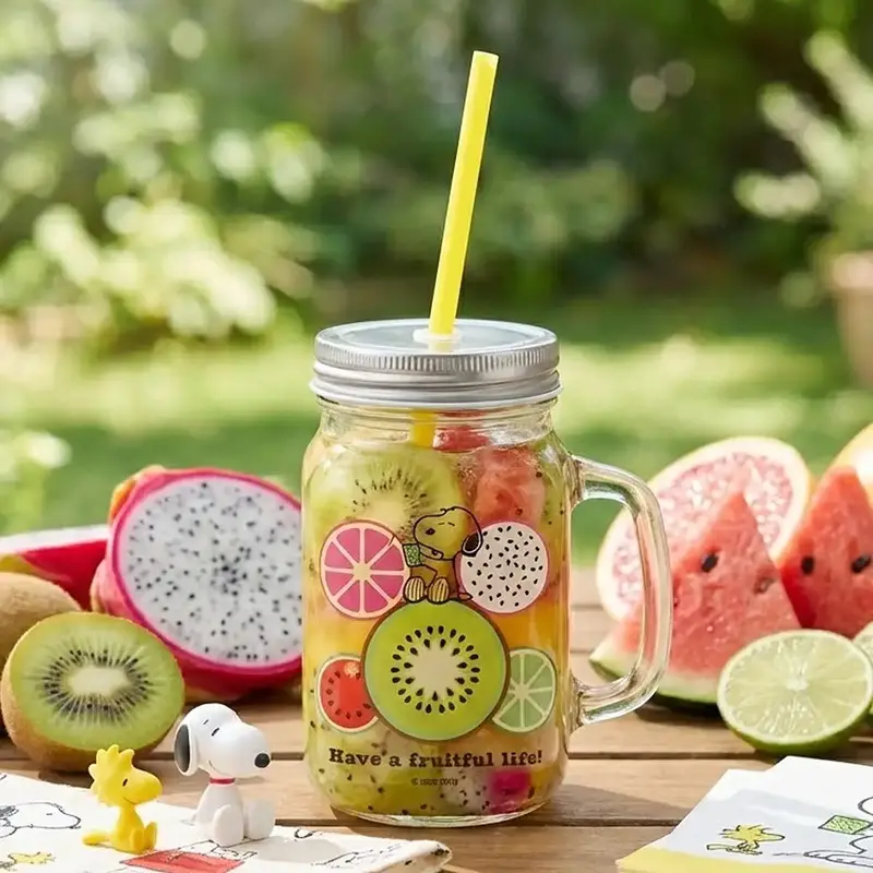 Tarro De Cristal, Snoopy, Diseño Frutas 1