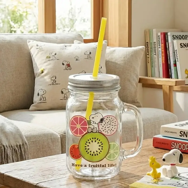 Tarro De Cristal, Snoopy, Diseño Frutas 2