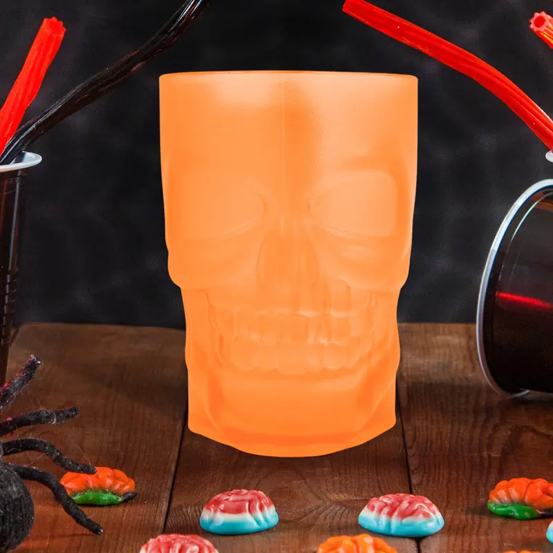 Taza Color Naranja Con Diseño De Halloween 1