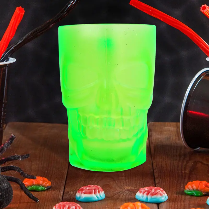 Taza Color Verde Con Diseño De Halloween 1