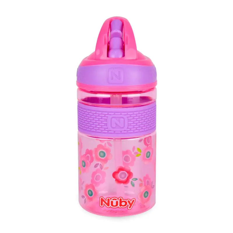 Taza Con Boquilla Rígida Hecha De Tritan™ - Nuby 360Ml Flores 1