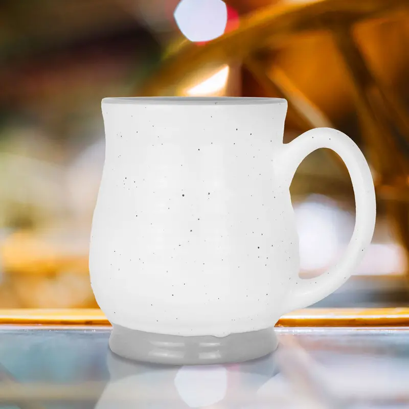 Taza De Cerámica Blanca Con Interior Gris 2