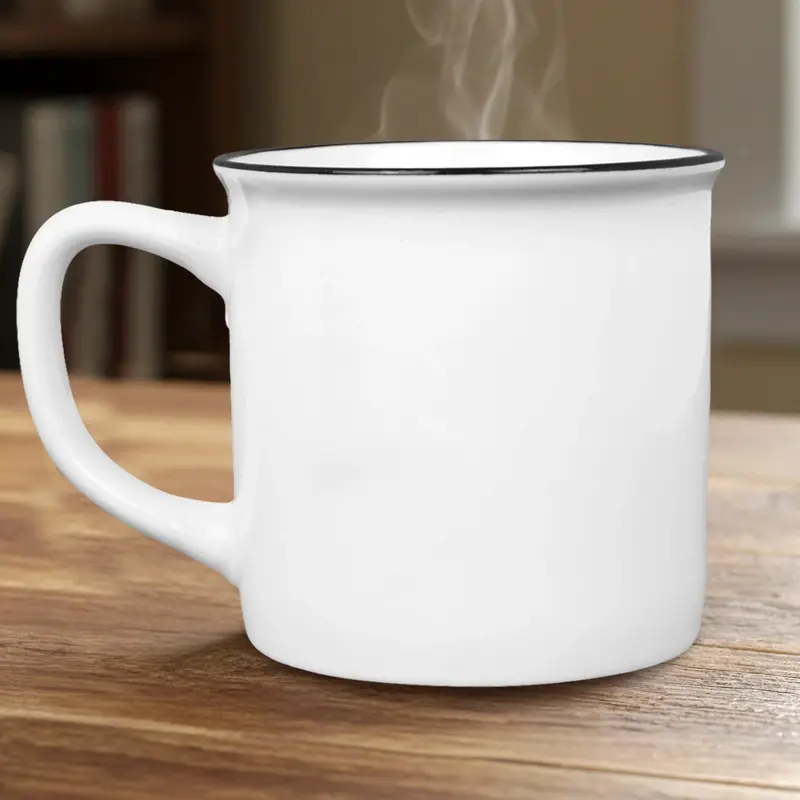 Taza De Cerámica, Color Blanco 1