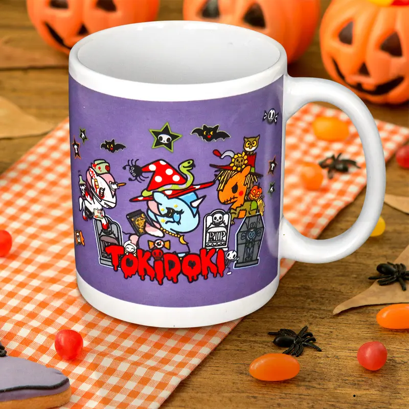 Taza De Cerámica Color Morado Con Diseño De Halloween, Tokidoki 2