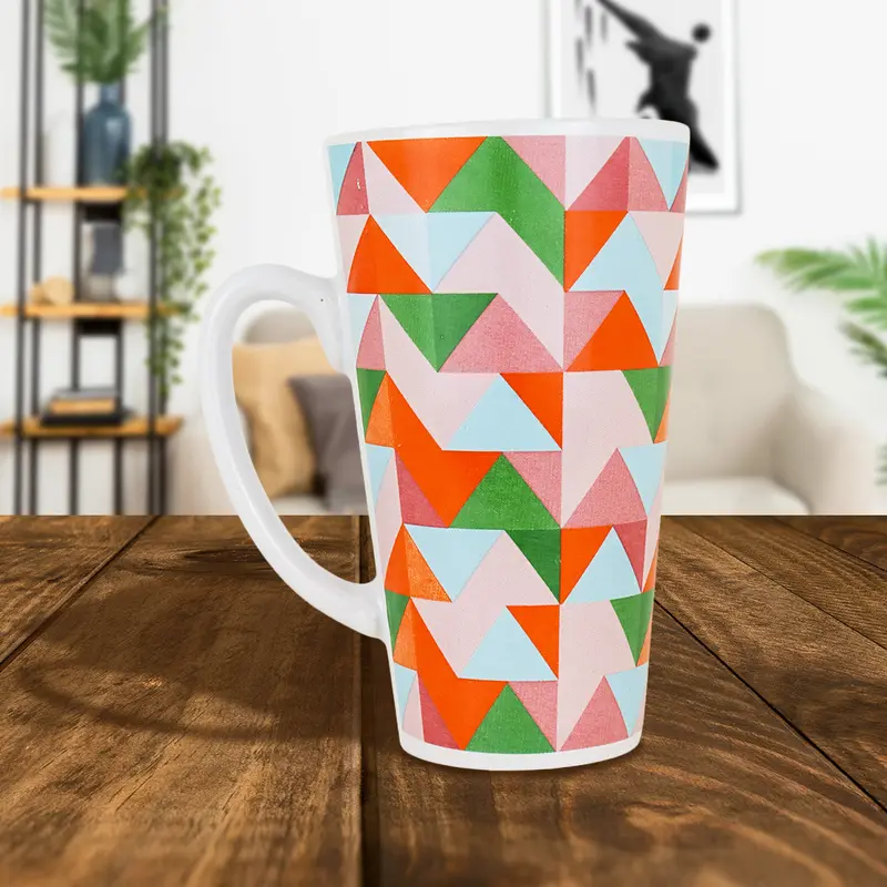 Taza De Cerámica Con Diseño De Mosaico 473Ml 1