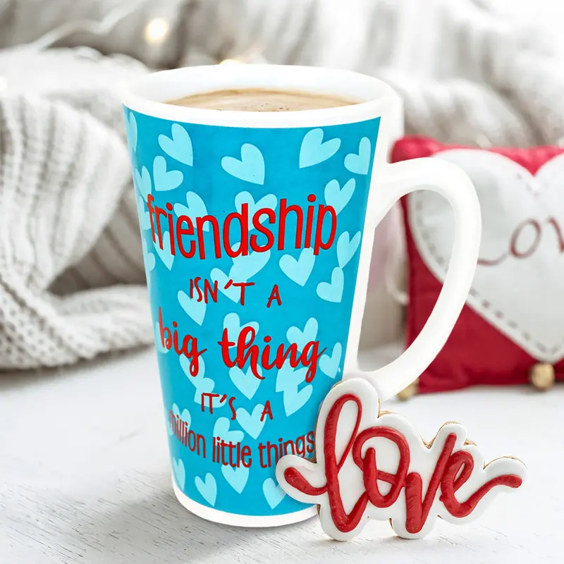 Taza De Cerã¡Mica "Friendship", Color Azul 1