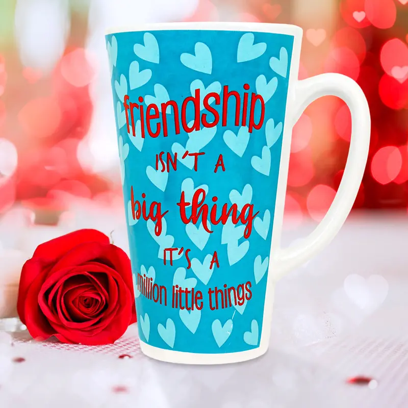 Taza De Cerã¡Mica "Friendship", Color Azul 2