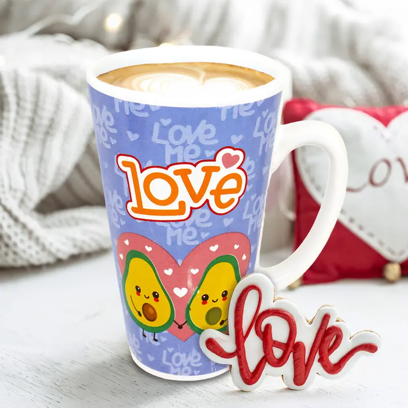 Taza De Cerámica "Love", Color Azul 1