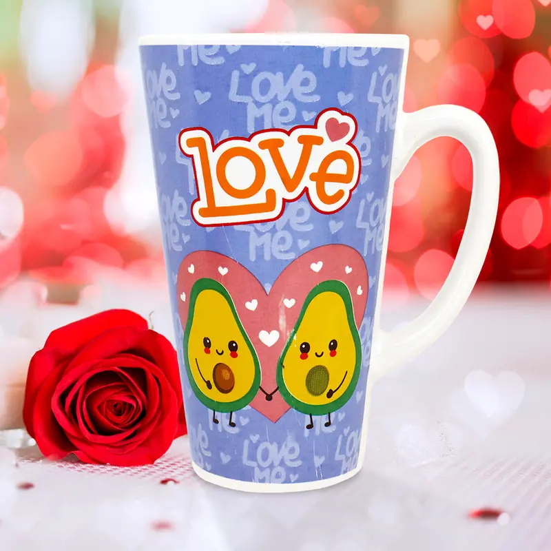 Taza De Cerámica "Love", Color Azul 2