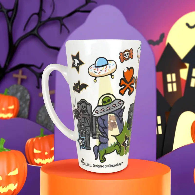 Taza De Cerámica Tokidoki Con Diseño De Halloween, Color Blanco 1
