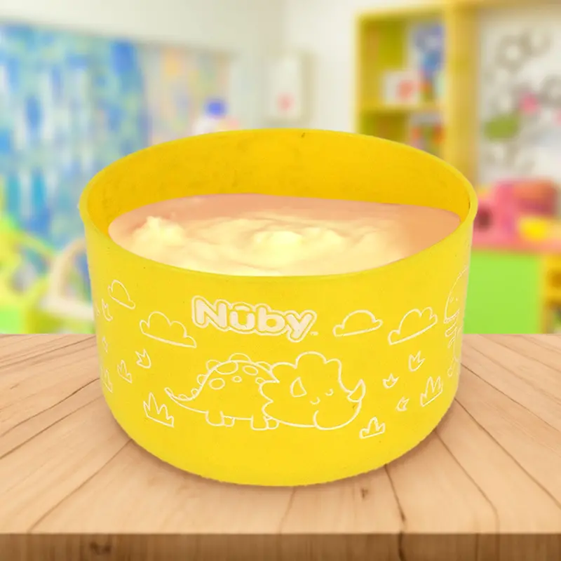 Tazón Decorado De Plástico Color Amarillo 1