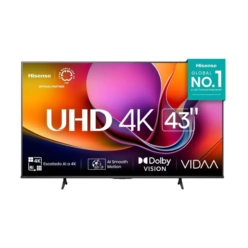 Televisión Pantalla 43 Pulgadas Hisense Smart Tv 4K Uhd 43A65nv 1
