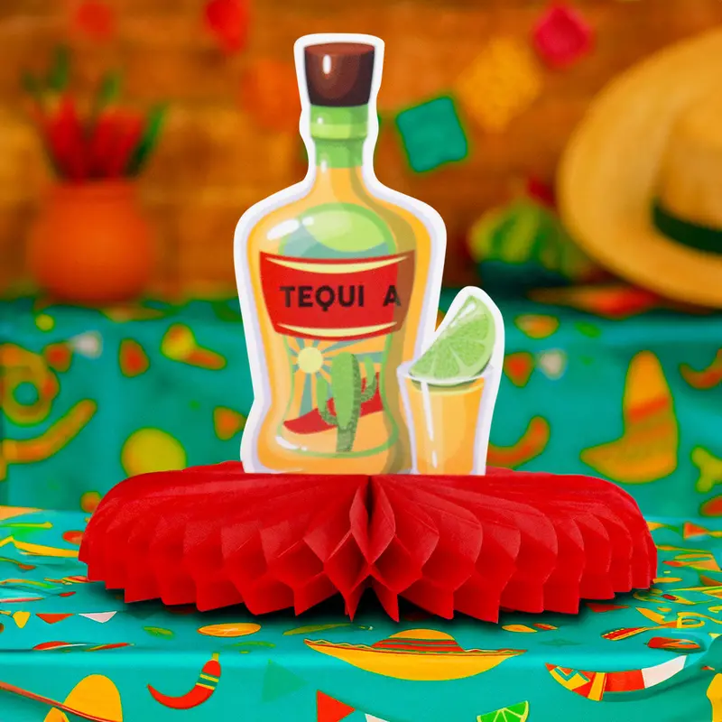 Tequila, Centro De Mesa Con Diseño De Fiestas Patrias 1