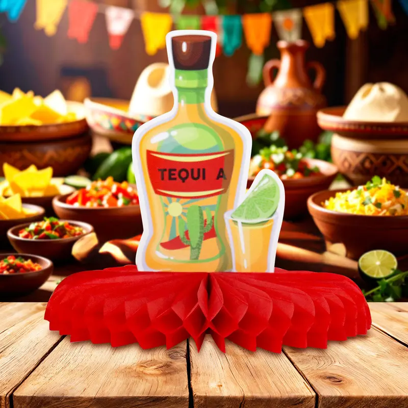 Tequila, Centro De Mesa Con Diseño De Fiestas Patrias 2