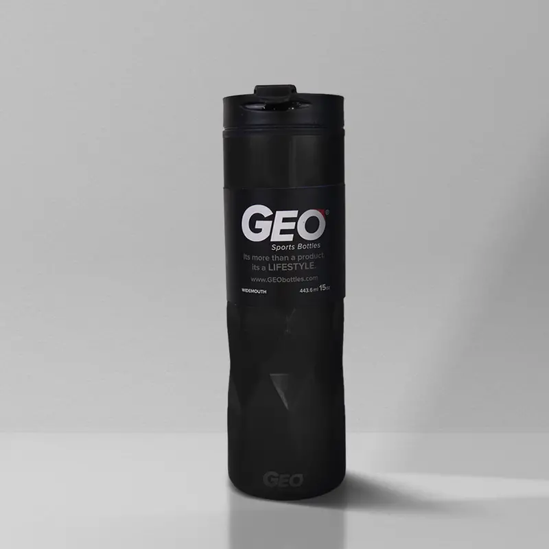 Termo De Acero Inoxidable Color Negro 450 Ml 2