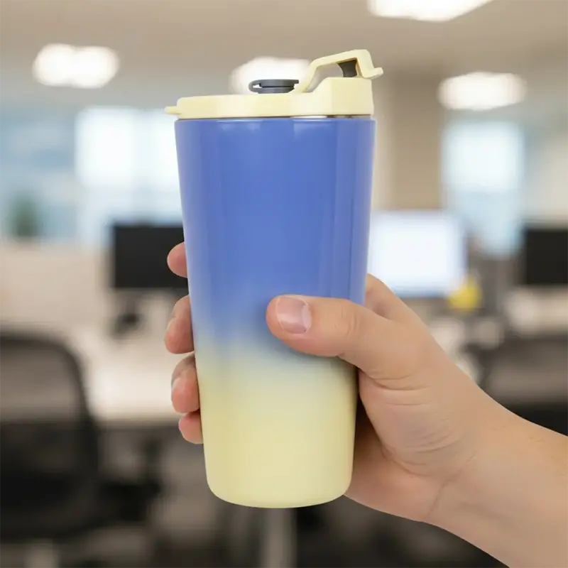 Termo De Plástico, Color Amarillo, 750 Ml 1
