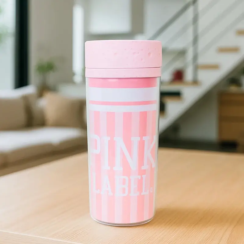 Termo De Plástico, Pink Label, 380 Ml 1