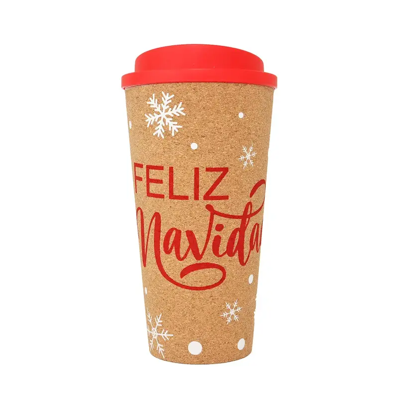 Termo Navideño Para Café, "Feliz Navidad" 2