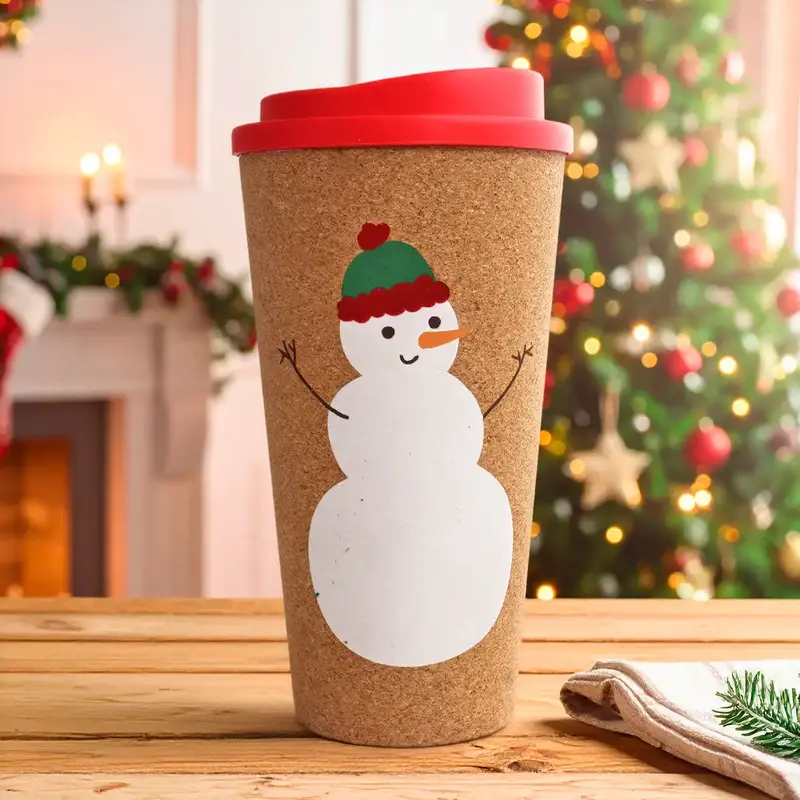 Termo Navideño Para Café, "Joy To The World" 1